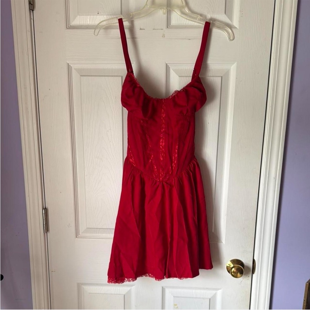 ❌SOLD❌Red Lace Babydoll dress